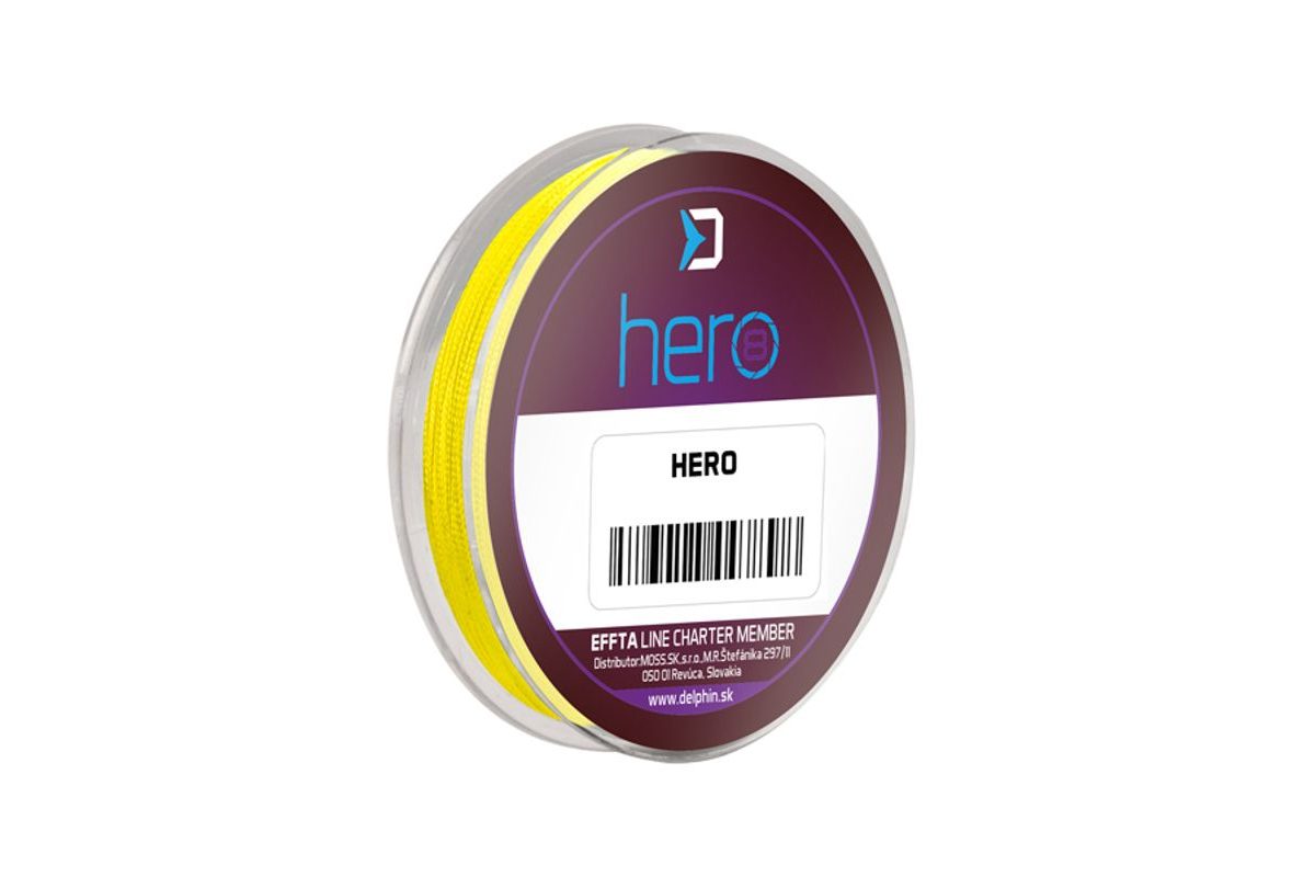 Delphin Šňůra Hero 8 fluo žlutá