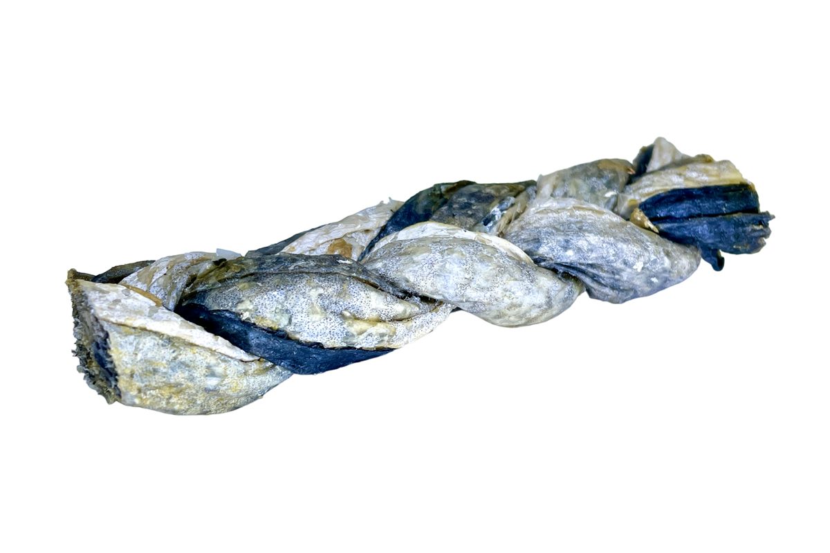 LK Baits Pet Luxusní rybí copánky z kůže lososa 1ks