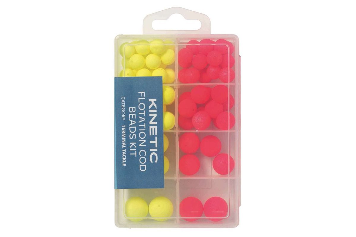 Kinetic Plávajúce korálky Flotation Cod Beads Kit Červená/Žltá 72 ks