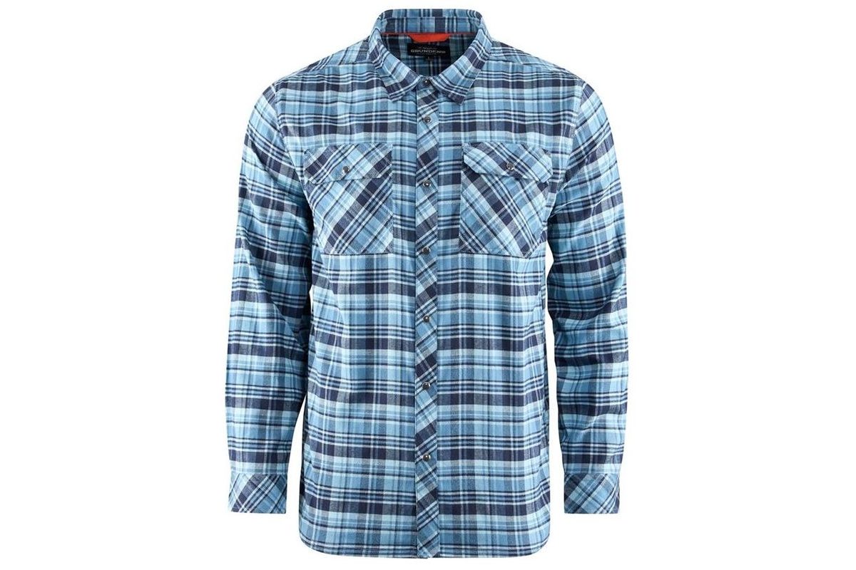 Grundéns Košile Dungeness Seawool Flannel Shirt Captain's Blue