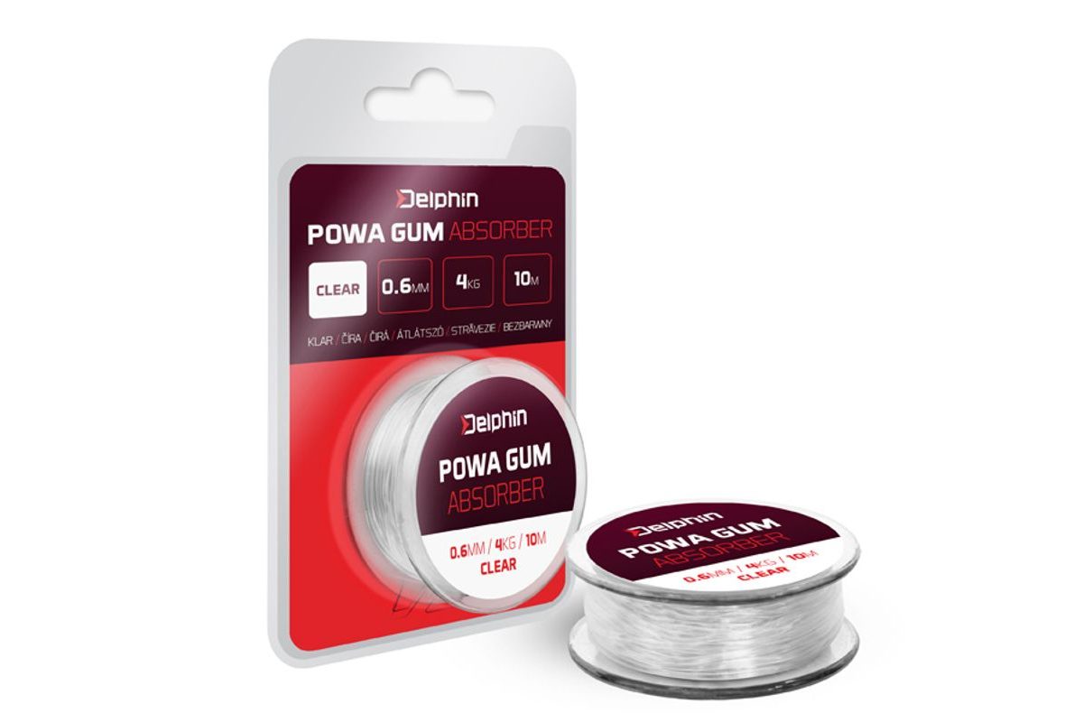 Delphin Feederová Guma POWA GUM Absorber Číra 0,6mm/4kg/10m