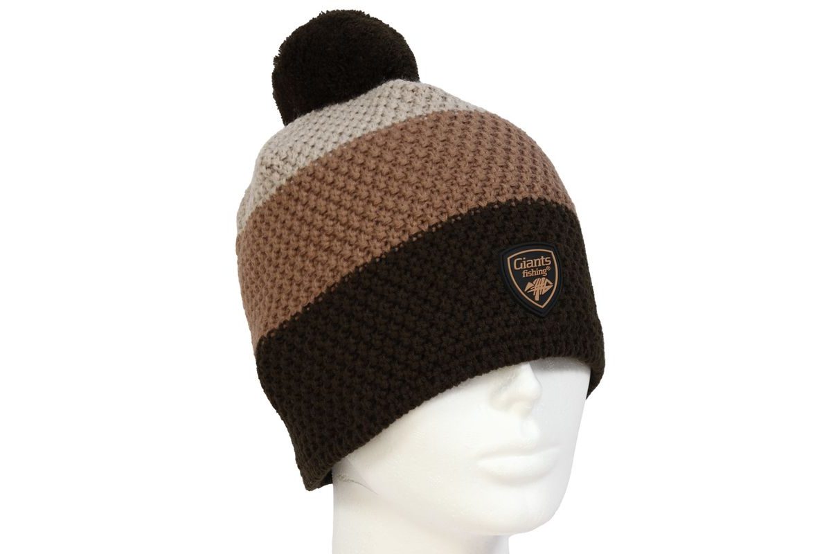 Giants fishing Zimní pánská čepice tříbarevná s bambulkou