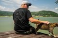 Giants fishing Tričko pánske čierne Kapry v kruhu
