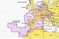 Navionics+ Mapy Střední a Západní Evropa