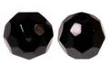 Zeck Sklenené koráliky Faceted Glass Beads Black
