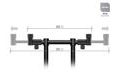Delphin Zadní Flexi hrazda pro 2 pruty ProSTALX BW 25-35cm