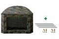 Suretti Deštník s bočnicí Full Cover 2man Camo 3,2m + set na podporu deštníku
