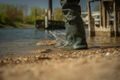 Black Cat Prsačky Green Booted Waders