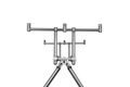 Delphin Hrazdy pro 4 pruty ke stojanu RPX-4 Silver 2ks