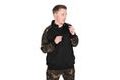 Fox Mikina LW Black/Camo QTR ZIP