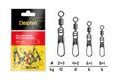Delphin Karabínka s obratlíkom Rolling swivel with Japan snap 10ks