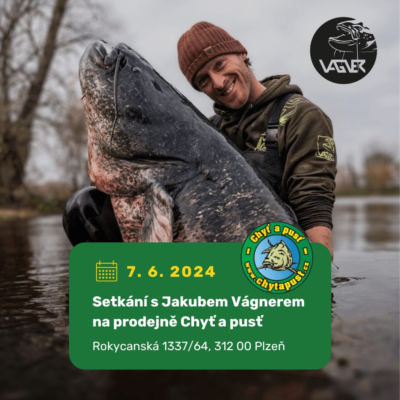 7.6. 2024 Setkání s Jakubem Vágnerem v prodejně Chyť a pusť