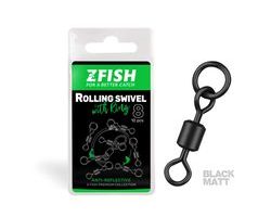 Zfish Obratlík Rolling Swivel with Ring Black Matt vel.8/26kg