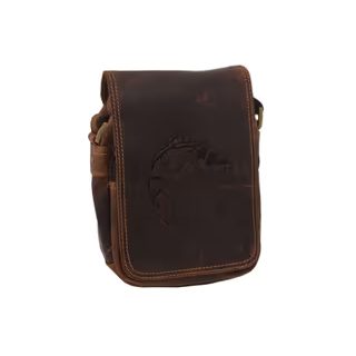 Mercucio Kožená taška přes rameno Crossbody Hunter kapr tmavěhnědý