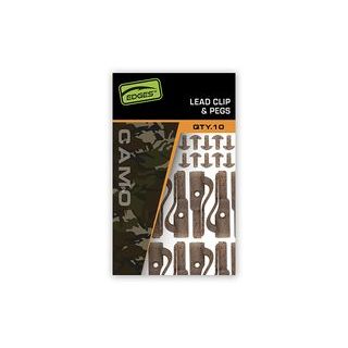 Fox Závěsky Edges Camo Lead Clip + Pegs 10ks