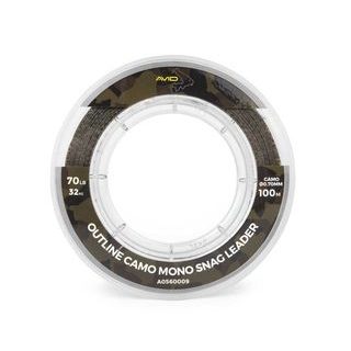 Avid Šokový vlasec Outline Camo Mono Snag Leader 100m