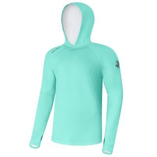 Giants fishing Funkčné tričko s dlhým rukávom UV50+ Hoodie Blue