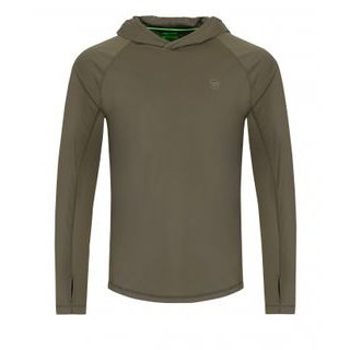 Korda UV triko UPF Hooded Top Dark Khaki