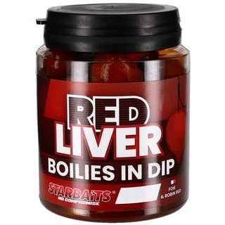 Starbaits Boilies v dipu Red Liver 150g