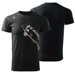 Giants fishing Tričko pánské černé Plavající kapr