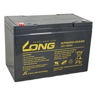 Long Olověný akumulátor DeepCycle 12V 100Ah M6 pro elektromotory