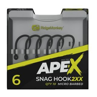 RidgeMonkey Háčiky Ape-X Snag Hook 2XX Barbed 10ks