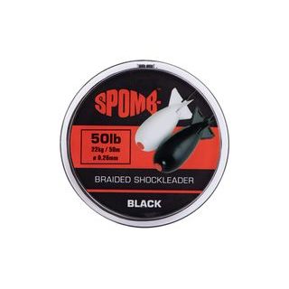 Spomb Šoková šňůra Braided Shockleader Black 0,26mm 22kg/50lb 50m