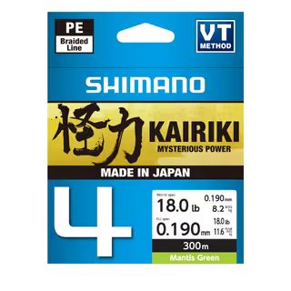 Shimano Šňůra Kairiki 4 Mantis Green