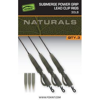 Fox Montáž Edges Naturals Submerge Power Grip Lead Clips 3ks