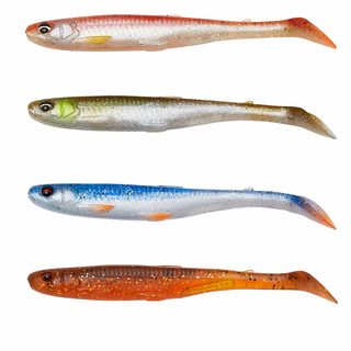 Savage Gear Gumová nástraha Slender Scoop Shad Clear Water Mix 4 ks