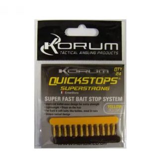 Korum Zarážky Quickstops Yellow & Brown 24ks