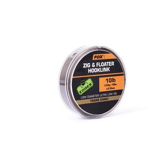 Fox Plovoucí vlasec Zig & Floater Hooklink Trans Khaki 100m
