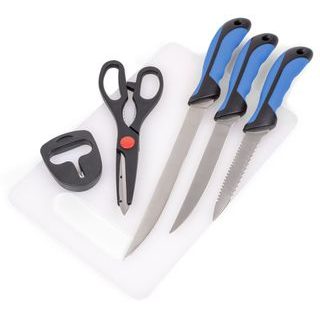 Zebco Sada Filetovacích Nožů + Nůžky Fish Filleting Knife Set