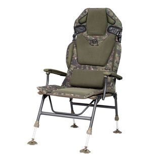 Trakker Křeslo komfortní s područkami Levelite Camo Longback Recliner