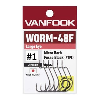 Vanfook Offsetové háčky Worm 48F Big Eye 6ks