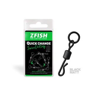 Zfish Obratlík Quick Change Swivel with Ring vel.8 10ks