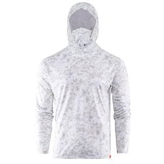 Grundéns UV Tričko Tough Sun Masked Hoodie Squall Camo