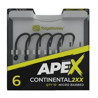 RidgeMonkey Háčiky Ape-X Continental 2XX Barbed 10ks