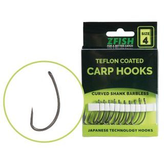 Zfish Teflónové Háčiky Curved Shank BL