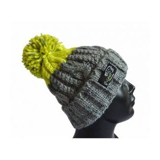 R-Spekt Kulich MAXI PomPom beanie šedý citron