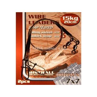 Mistrall Ocelové lanko Wire Leaders 1x7 20cm, 2ks
