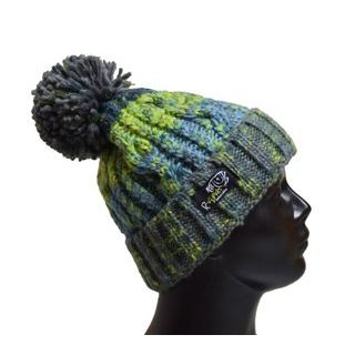 R-Spekt Kulich MAXI PomPom beanie šedozelený