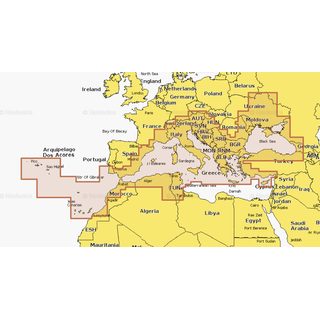 Navionics+ Mapy Středozemní moře + Černé moře
