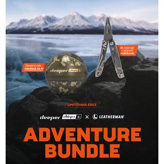 Deeper Adventure Bundle Nahazovací Sonar Deeper CHIRP+ 4 + Multifunkční kleště Leatherman Rev