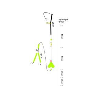 Kinetic Návazec Sabiki Soft Tail UV vel.8/0 Blue Fire Tail