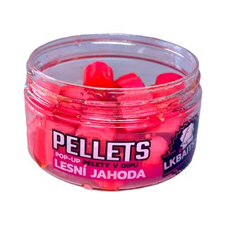 LK Baits Pop-up Pelety v dipu Lesní Jahoda 40g