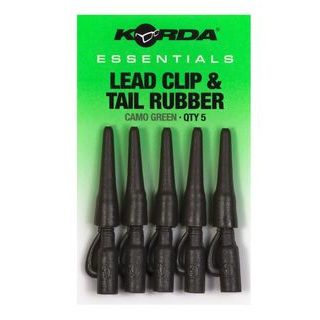 Korda Závesky Essentials Lead Clips & Tail Rubbers 5ks