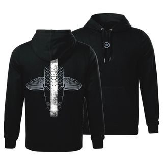 Giants Fishing Mikina pánská černá Šupináč hlava