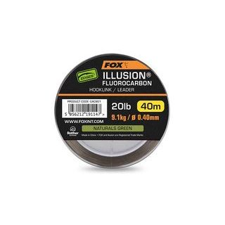 Fox Fluorocarbon Edges Illusion Fluorocarbon Hooklink/Leader Naturals Green 40m