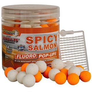 Starbaits Plovoucí boilies Fluo Spicy Salmon 80g
